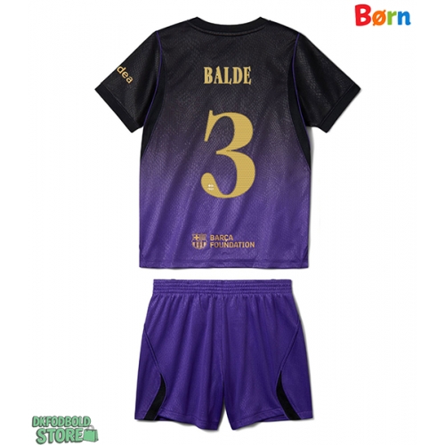 Barcelona Alejandro Balde #3 Replika Babytøj Udebanesæt Børn 2026-27 Kortærmet (+ Korte bukser)